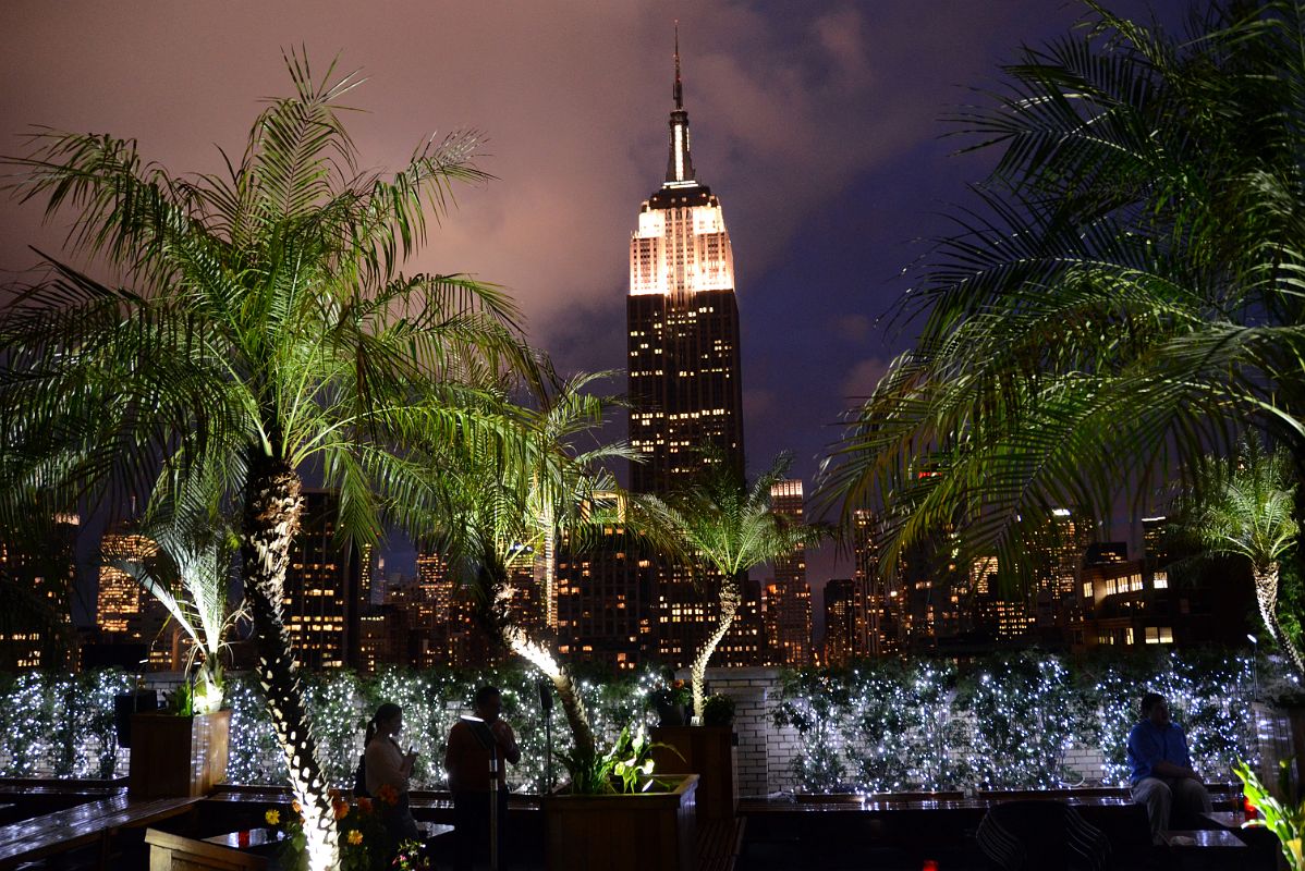 13-02 Empire State Building At Night From 230 Fifth Ave Rooftop Bar In New York Madison Square Park Area